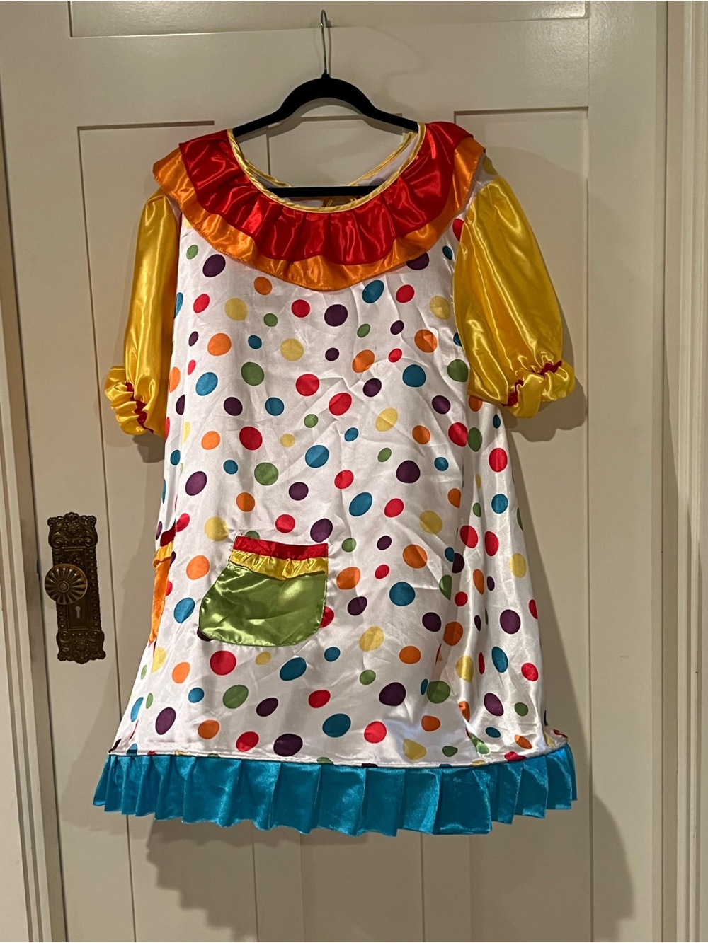 Clown with Hoop Dress Halloween Costume with Accessories One Size